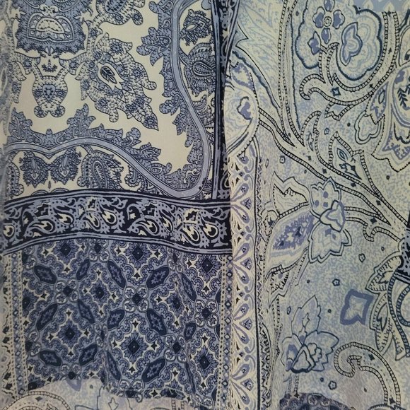 Joie Silk Sleeveless Blouse, Blue White, sz Small - Picture 4 of 10